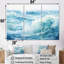 «Blue Ocean In Motion Scenery IV», ensemble de reproductions d'art mural océan-107766508-107766507