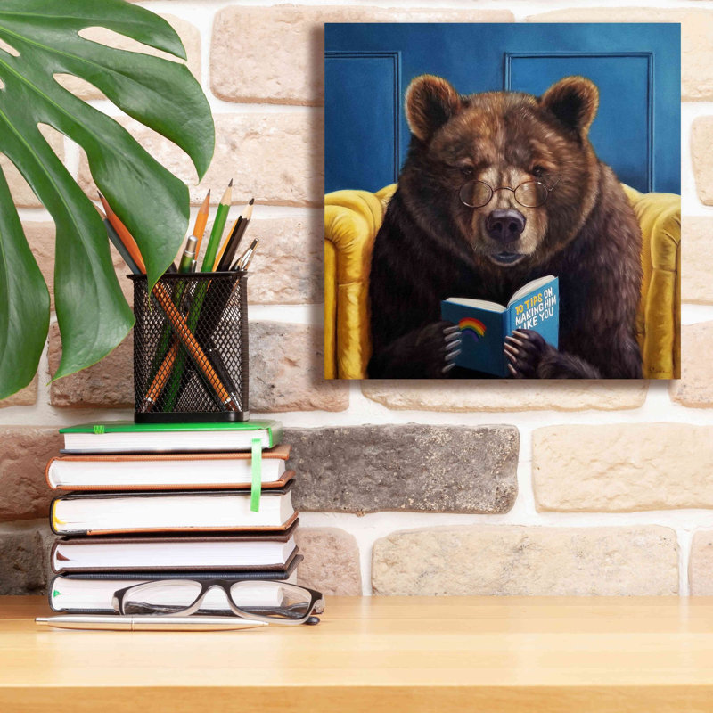«Bear Trap» par Lucia Heffernan, art mural sur toile, H 12 po x l 12 po x P 0,75 po