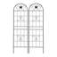 Paquet de 2 treillis de jardin en métal 71 po x 19,7 po antirouille pour plantes grimpantes