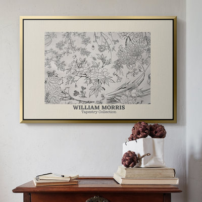 Fleurs, 1866 (Morris Inspired)-Félix Bracquemond-Framed Gallery Wrapped Canvas