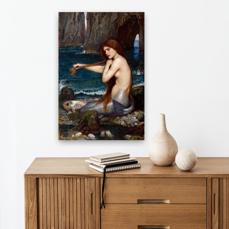 «A Mermaid Classic Abstract Fish Landscape Nature», reproduction d'art murale, 18" H x 12" W