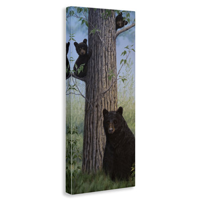  «Mama Bear & Cubs», art mural sur toile par Valerie Rogers