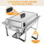 Ensemble de 4 réchauds à vaisselle 9L Professional en acier inoxydable 8QT
