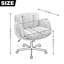 Chaise de bureau pivotante réglable avec accoudoirs réglables à 5 vitesses, chaise de bureau d'ordinateur ergonomique en tissu chenille moderne pour bureau à domicile, maquillage, chambre à coucher-130154708