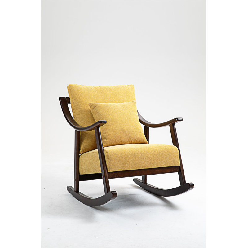 Chaise d'appoint rembourrée, Lin jaune