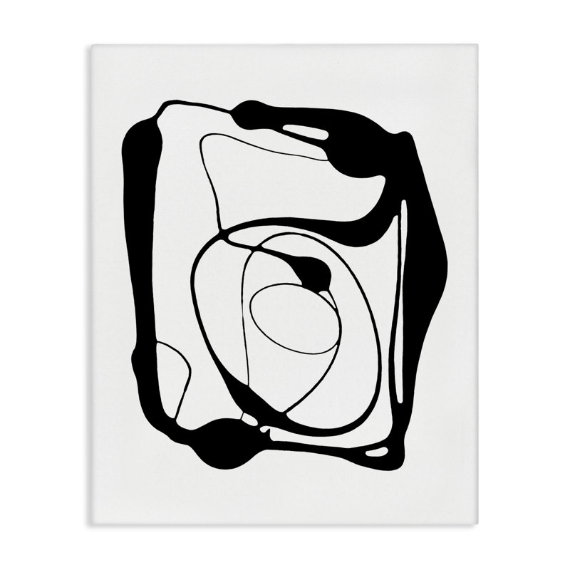 «Black Swirled figure», art mural par Lanie Loreth, H 30 po x l 24 po