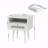 Feeney Dual-Tier Storage Nightstand, Side Table, Cream White