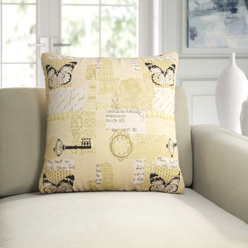 Copy Paste Pillow Cover & Insert, Yellow, Square 20"