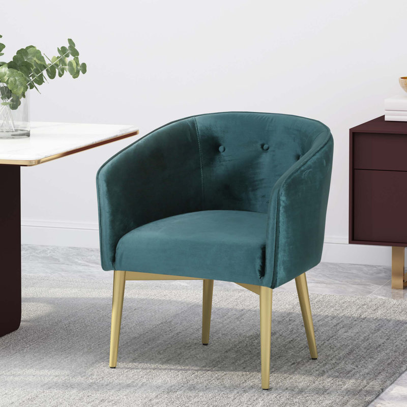 Chaise avec accoudoirs de salle à manger, Sarcelle