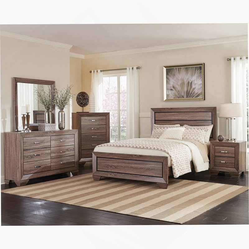 Commode 6 tiroirs en taupe délavé, Taupe