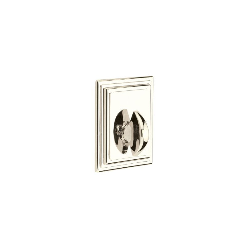 Wilshire Single Sided Deadbolt Unlacquered Brass Finish, Polished Nickel
