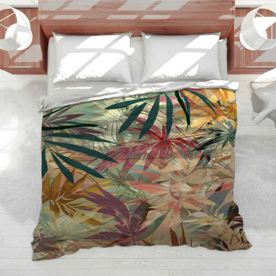 Tropical Leaves Bedding Botanical Comforter Tropical