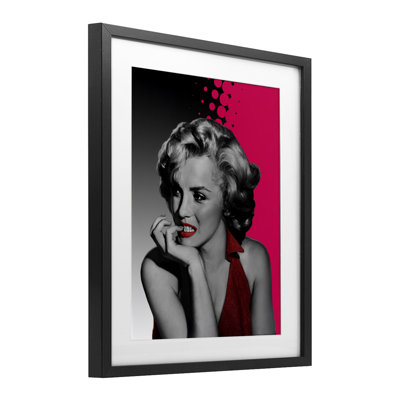 Le penseur en rouge, reproduction encadrée sous verre, design par Chris Consani