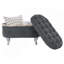 Banc de rangement 29,5 po, banc de bout avec repose-pieds capitonné en tissu et capitonné-2101493778