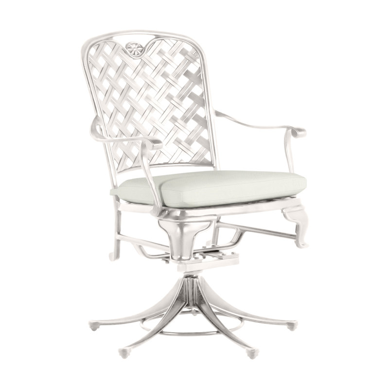 Outdoor Provance Rocking Metal Chair with Cushions, No Welt, Slate Gray, Bali Pearl