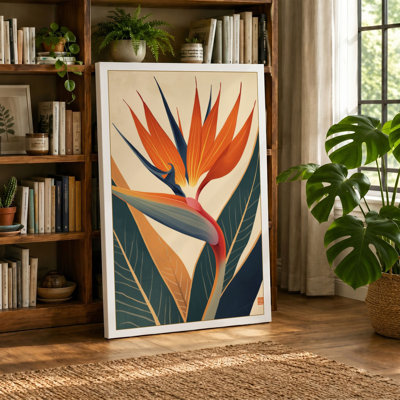 Bird of Paradise Botanical - Wrapped Canvas