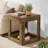 Square End Table Set Of 2, 19.7" Large Square Side Table With Storage Shelf, Tall Nightstand For Living Room, Bedroom, Office