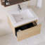 Meuble-lavabo simple mural 24 po avec lavabo à surface solide blanc brillant-20412992
