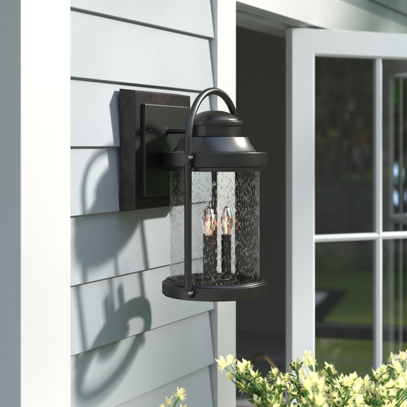 Lanterne murale d'extérieur 3 lumières Perse, Noir, 16" H x 9.25" L x 9" D