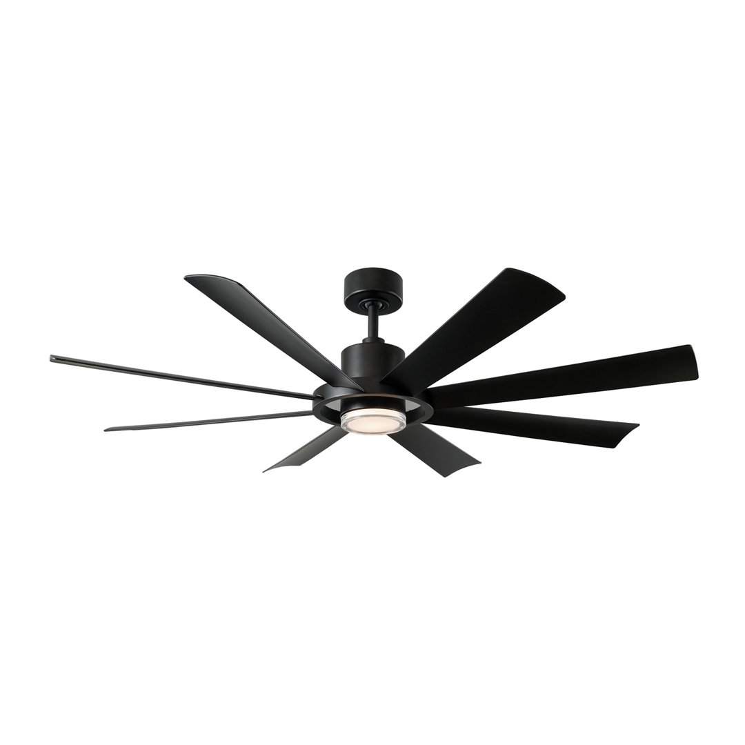 Aura 8 - Blade Indoor/Outdoor Smart Ceiling Fan with Adjustable CCT 2700K-3000K-4000K-5000K LED Light Kit and Remote Control Included, Works With Alexa and iOS or Android App Modern Forms 
