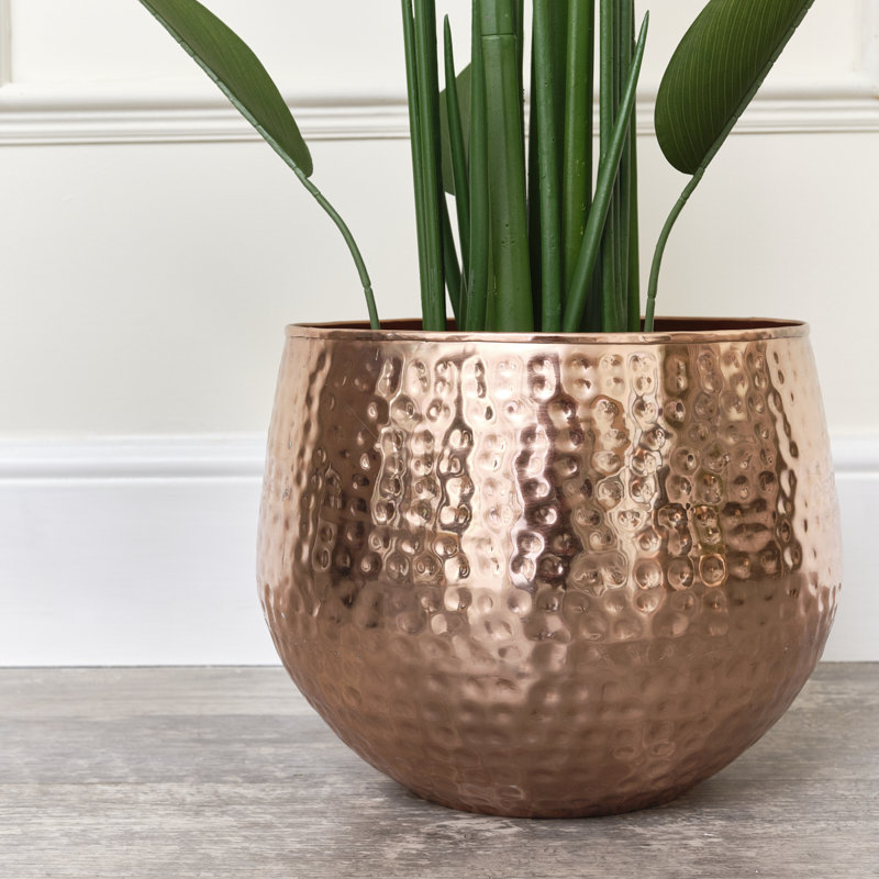 Sarana Planter, Copper, 27cm H x 32cm W x 32cm D
