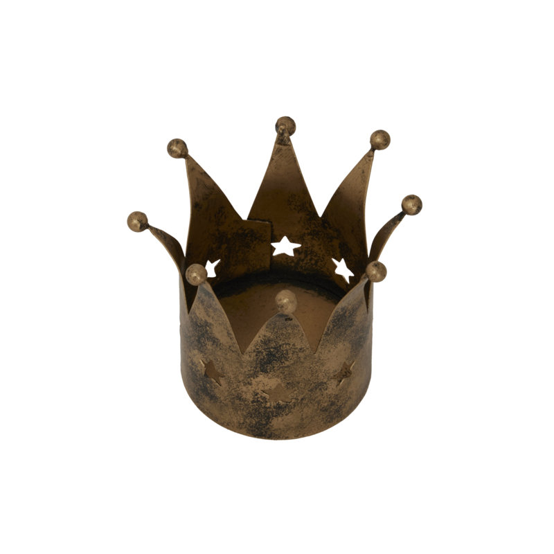 Andrian Metal Candle Accessories, 8cm H x 7cm W x 7cm D, Gold