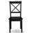 7 Piece Dining Room Table Set Consist of a Rectangle Kitchen Table with Butterfly Leaf and 6 Dining Chairs, Black-1718698300