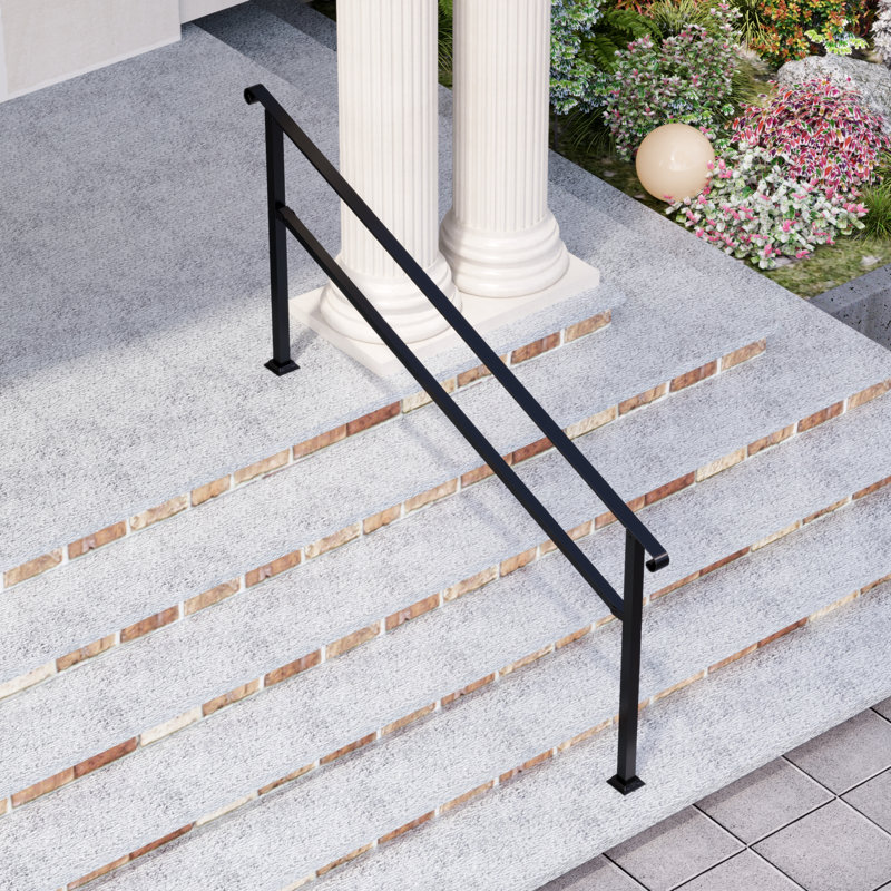 Ensemble de rampe d'escalier pour terrasse extérieure, H 36,8 po x l 68,5 po x P 3,3 po