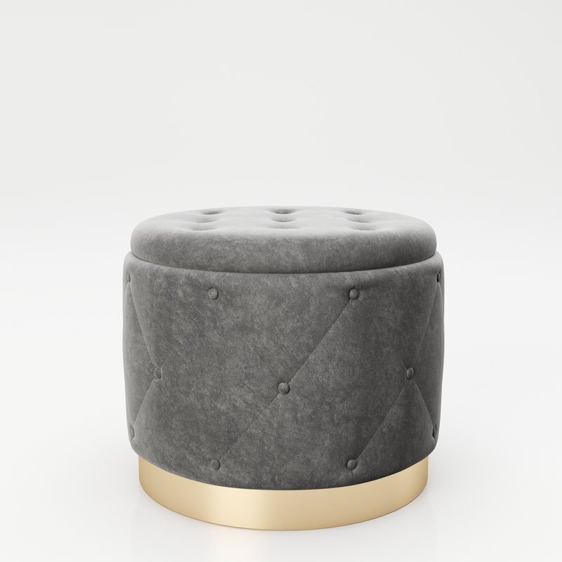 Manufactured Wood Accent Stool, Grey