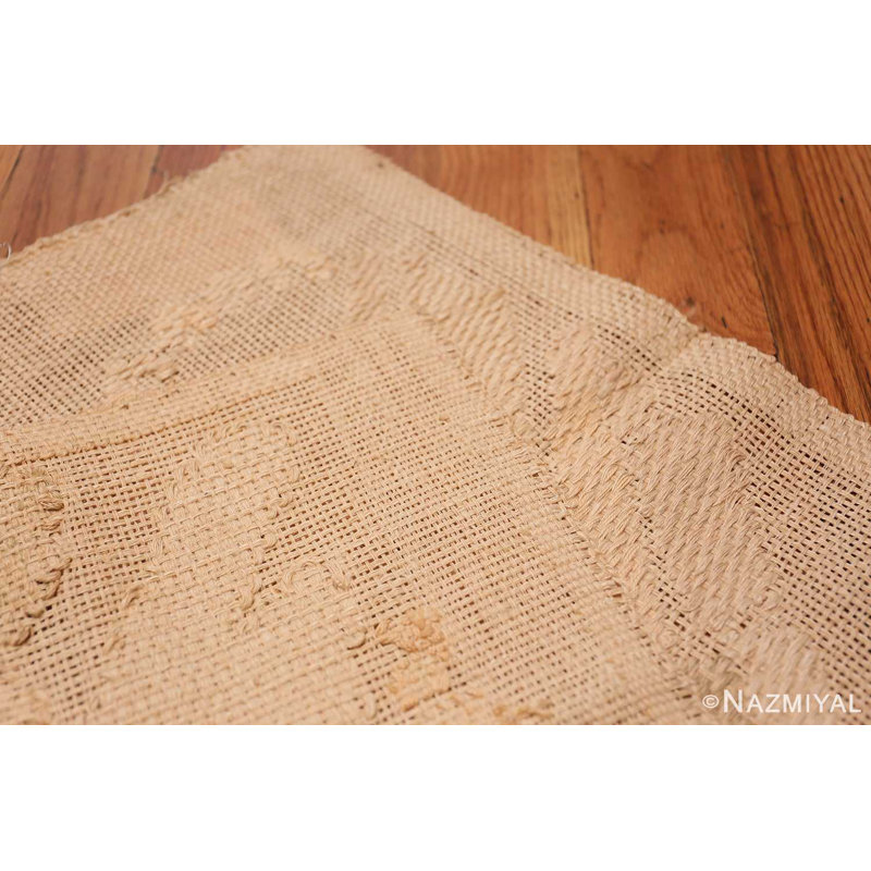 Tapis beige rétro unique 1 pi 10 po x 2 pi 1 po Vintage