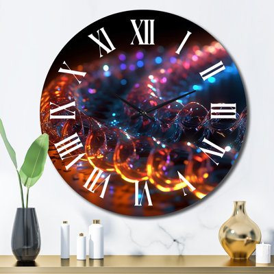 Horloge murale entrelacée à cristaux photoniques