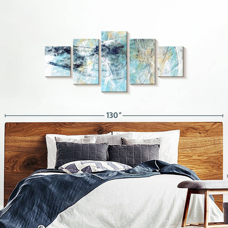 Texture dynamique dynamique 5 pièces, H 80 po x l 36 po x P 1,25 po