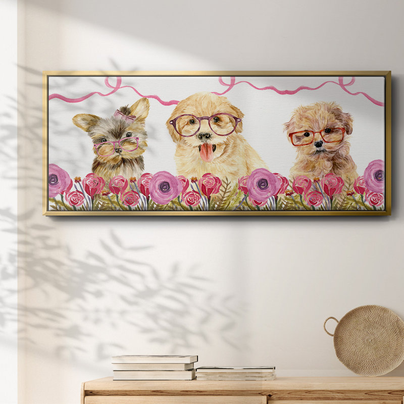 Collection Puppy Valentine, toile encadrée, H 20 po x l 50 po