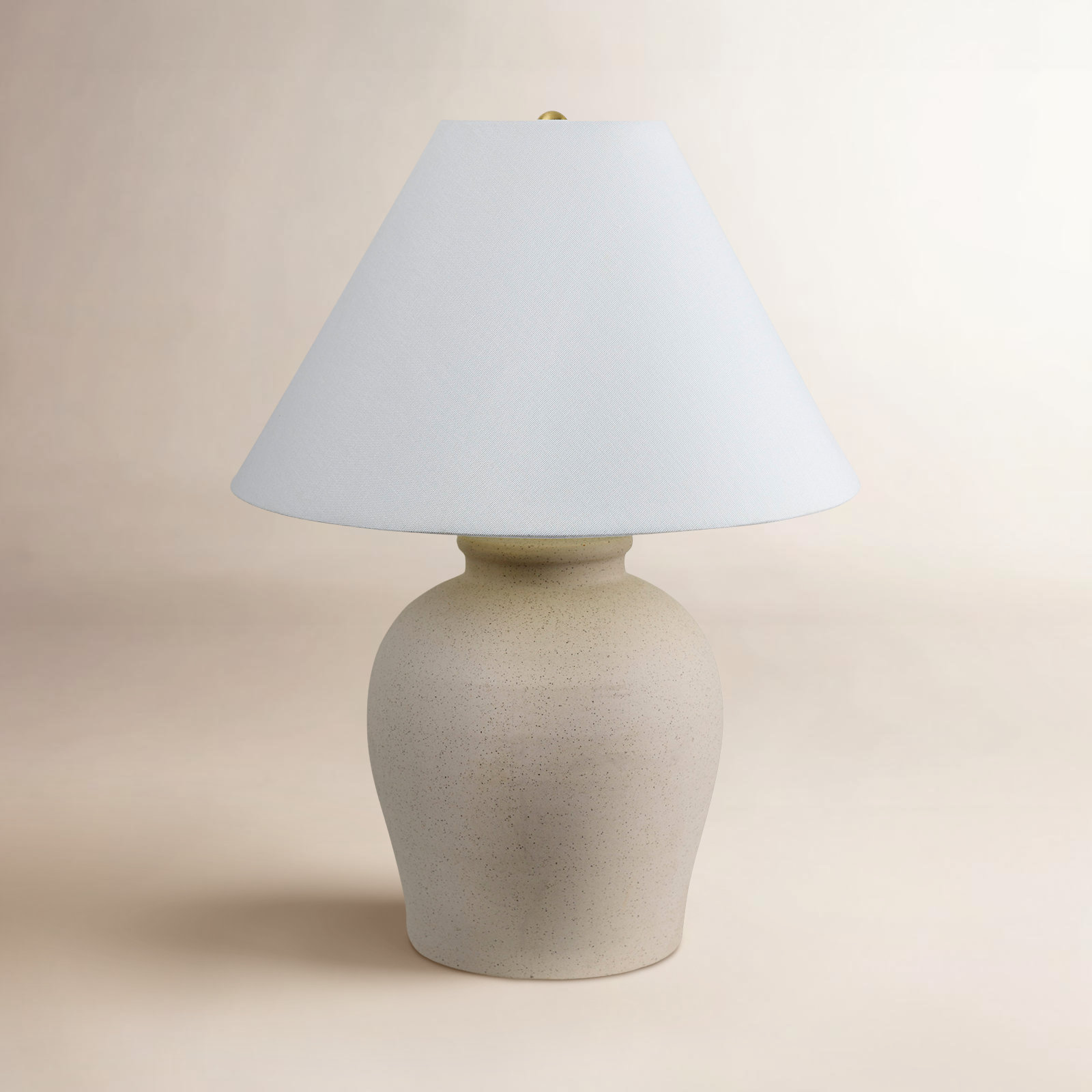 Chemise 22" Ceramic Table Lamp, Classic Linen, Beige