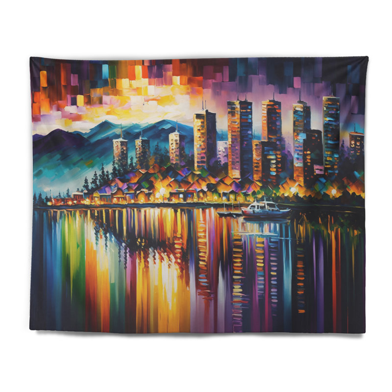 Tapisserie «Polyester City in Vancouver III» en polyester, H 32 po x l 39 po