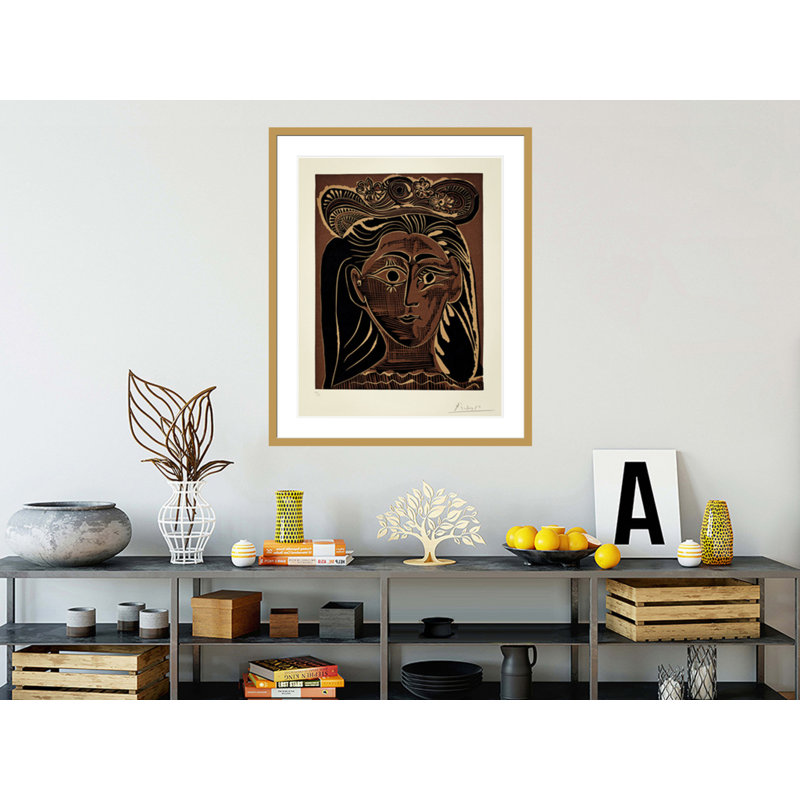 Portrait par Pablo Picasso, impression giclée sur cadre, H 40,63 po x l 33,5 po