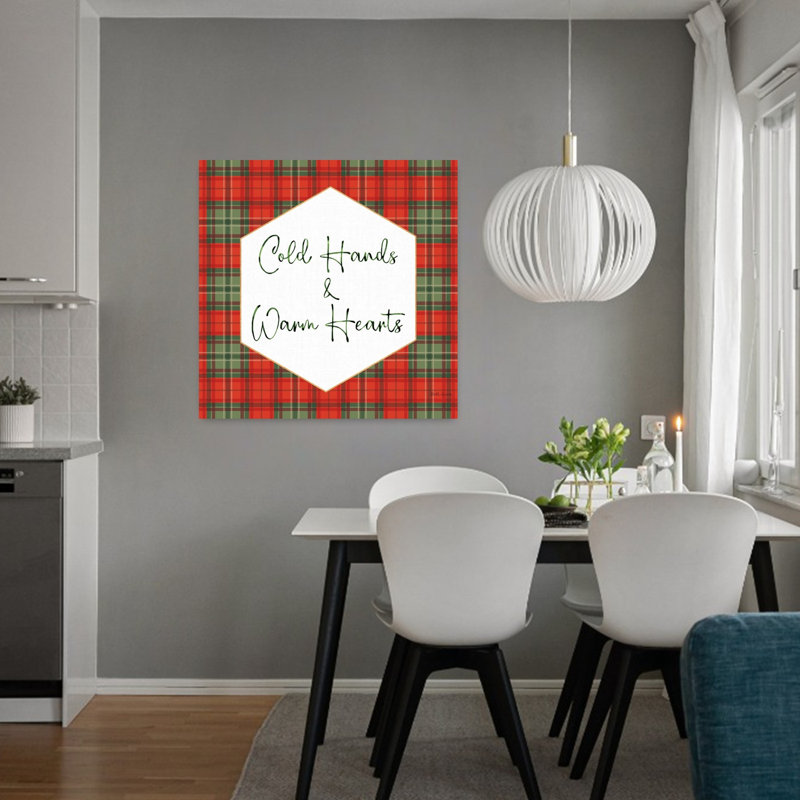 «Classic Christmas VI», art abstrait traditionnel, H 32 po x l 32 po