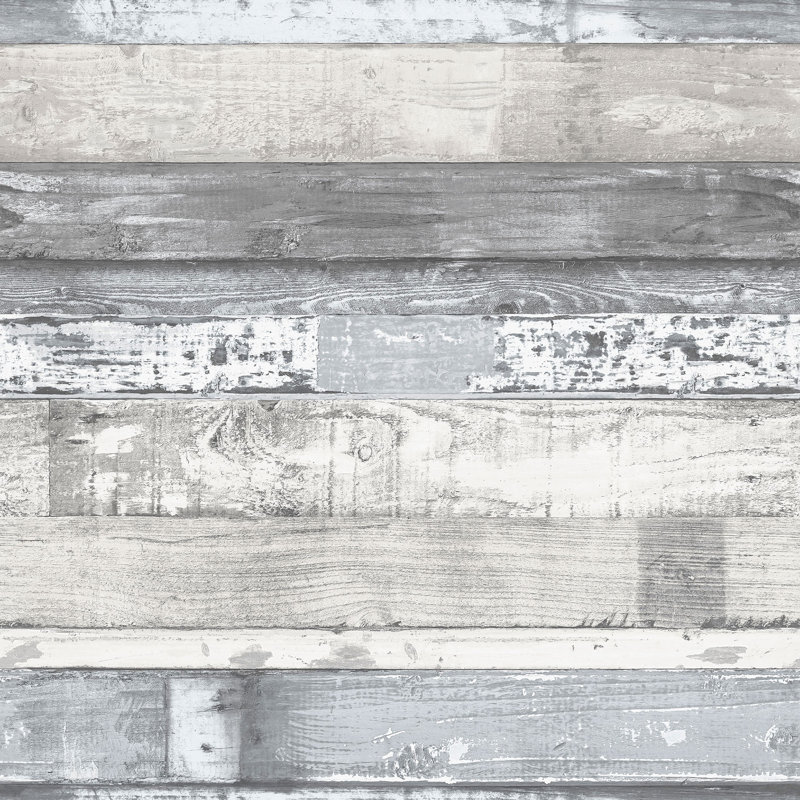 Noordwand Wallpaper "Homestyle Old Wood", Grey/Off White
