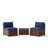 Mecayla 2-Person Wicker Outdoor Seating Group with Cushions-1449946852
