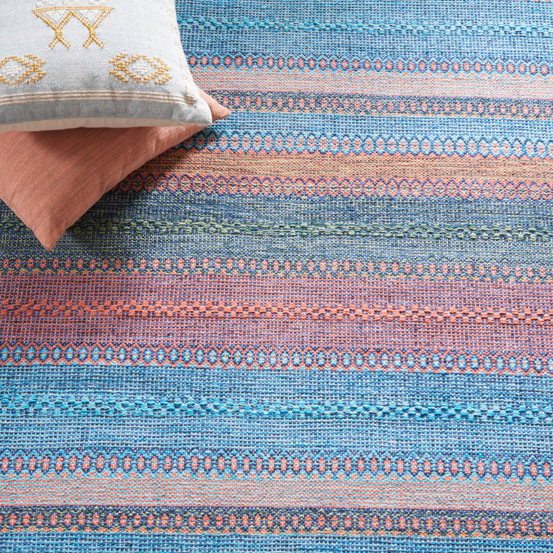 Montauk Flat Weave Cotton Striped Rug, Rectangle 3' x 5'