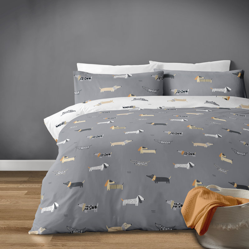 Aliyani Cotton Blend Animal Print Duvet Cover Set with Pillowcases, Double - 2 Standard Pillowcases