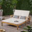 Double chaise longue de patio avec coussin-414613826