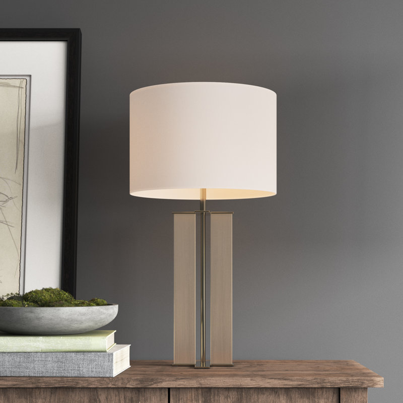 Archiebald Metal Table Lamp, Silver