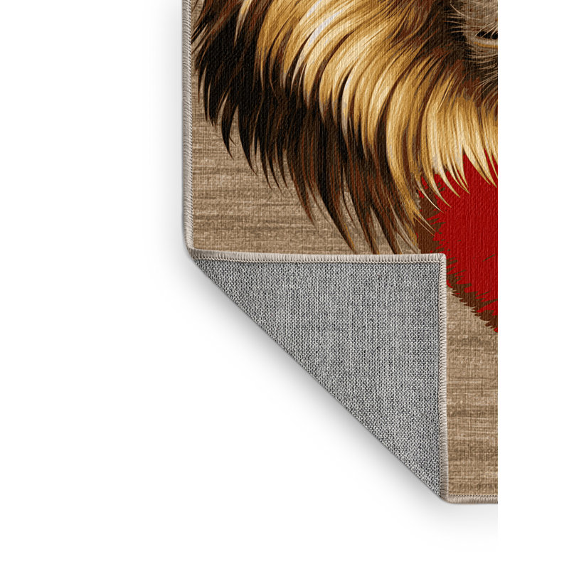 Washable Gelada Wildlife Area Rug, Rectangle 8' x 12'