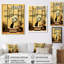 Chat noir noir géométrique rétro - reproduction d'art murale chat-106095916-106095921