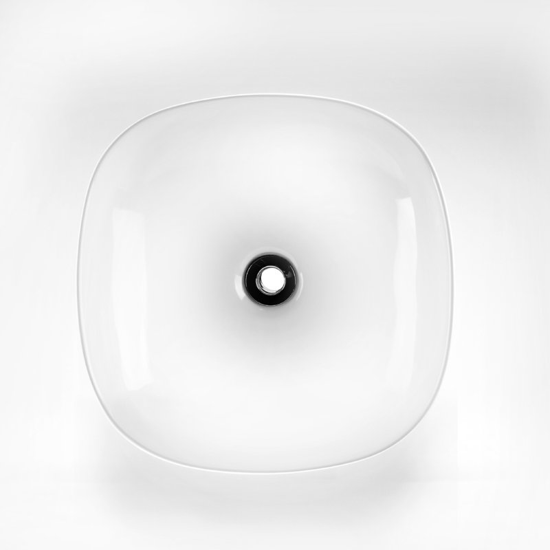 Lavabo de salle de bain carré en céramique pour bateau Ricasso
