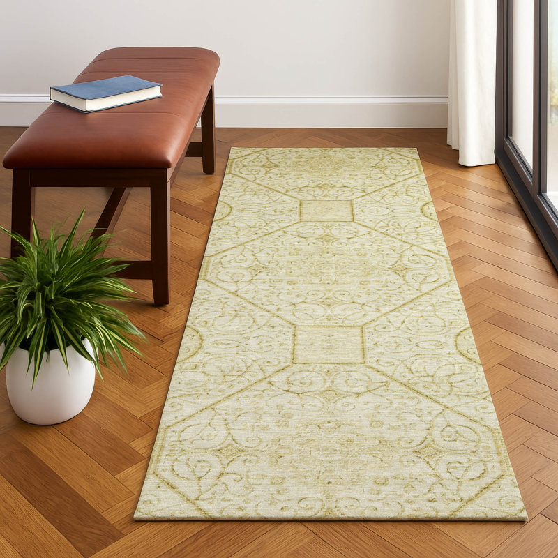 Premium Machine Washable Bucz AMF1748 Geometric Rug, Runner 2'3" x 7'6"
