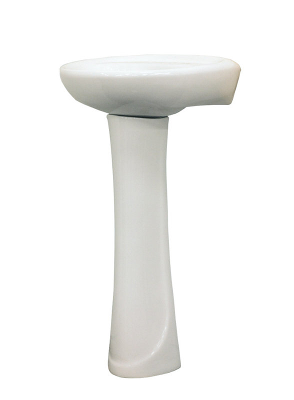 Lavabo de salle de bain ovale en porcelaine vitreuse avec trop-plein Madison, Blanc