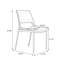 Chaise d'appoint noire à dossier solide (ensemble de 2)