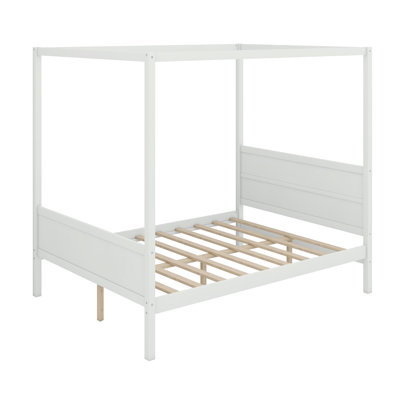 Queen Solid Wood Canopy  Bed With Headboard And Footboard -  Latitude RunÂ®, 14670F93029F4C2088961DC5D9A5168B